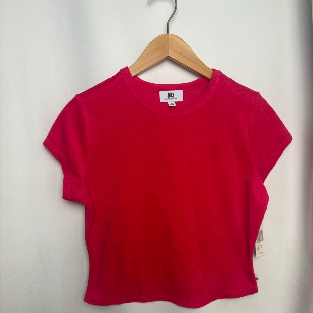 Juicy Couture watermelon terry cloth Top NWT  medium